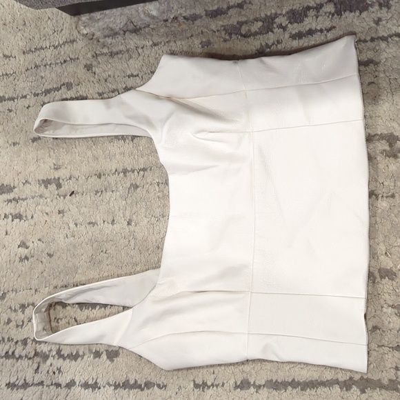 Aritzia Wilfred Shine Bustier Vegan Leather Birch - Picture 5 of 9